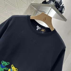 Loewe Women Cropped T-shirt in Cotton-Black