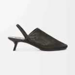 Loewe Women Petal Slingback Heel Sandal in Mesh-Black LLSP379X01