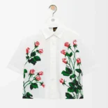 Loewe Women Short Sleeve Shirt in Cotton-White