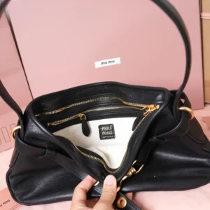 Miu Miu Women Aventure Nappa Leather Bag-Black 5BC182