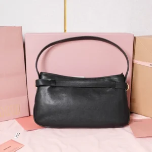 Miu Miu Women Aventure Nappa Leather Bag-Black 5BC182