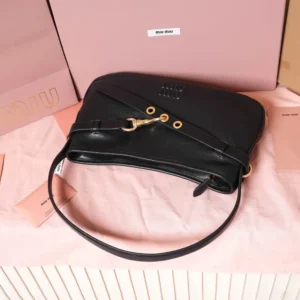 Miu Miu Women Aventure Nappa Leather Bag-Black 5BC182