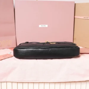 Miu Miu Women Aventure Nappa Leather Bag-Black 5BC182