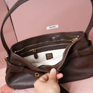 Miu Miu Women Aventure nappa leather bag-Brown 5BC182