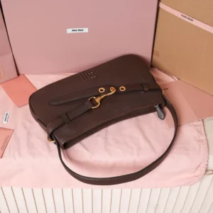 Miu Miu Women Aventure Nappa Leather Bag-Briarwood 5BC182
