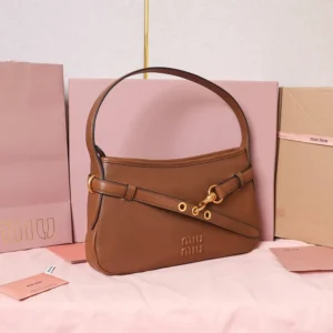 Miu Miu Women Aventure Nappa Leather Bag-Brown 5BC182
