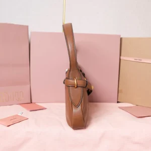 Miu Miu Women Aventure Nappa Leather Bag-Brown 5BC182
