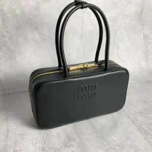 Miu Miu Women Beau Leather Top-handle Bag-Black 5BB172