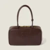 Miu Miu Women Beau Leather Top-handle Bag-Briarwood 5BB172