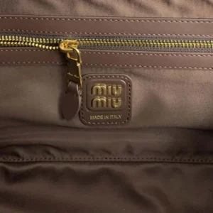 Miu Miu Women Beau Leather Top-handle Bag-Briarwood 5BB172