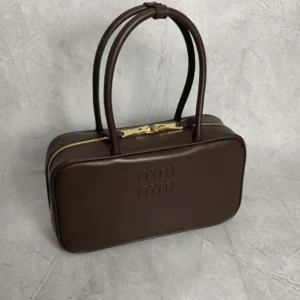 Miu Miu Women Beau Leather Top-handle Bag-Briarwood 5BB172