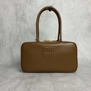 Miu Miu Women Beau Leather Top-handle Bag-Brown 5BB172