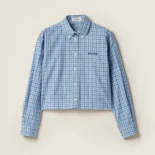 Miu Miu Women Checked Poplin Shirt MK1659