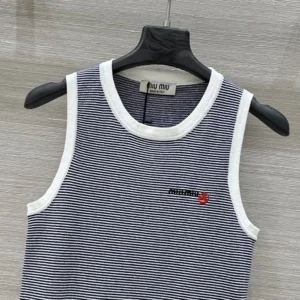 Miu Miu Women Petit Bateau X Miu Miu Ribbed Jersey Top