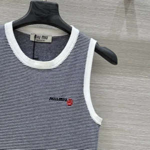 Miu Miu Women Petit Bateau X Miu Miu Ribbed Jersey Top