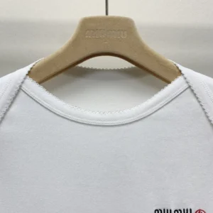 Miu Miu Women Petit Bateau X Miu Miu Stretch Jersey Regular T-shirt