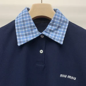 Miu Miu Women Piqué and Poplin Polo Shirt MJN555