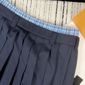 Miu Miu Women Pleated Batavia Midi-skirt MG2396