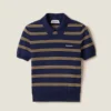Miu Miu Women Striped Cashmere and Silk Polo Sweater MMLA18