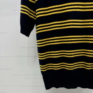 Miu Miu Women Striped Cashmere and Silk Polo Sweater MMLA18