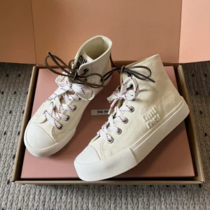 Miu Miu Women Washed Denim High-top Sneakers 5T385ECSLF0304F