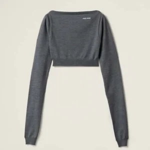 Miu Miu Women Wool Boat-neck Sweater MMLB0716WS