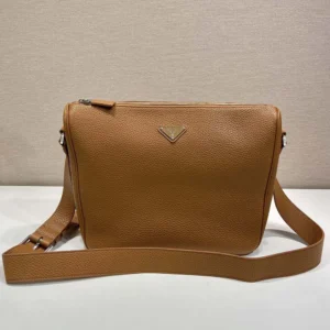 Prada Unisex Leather Shoulder Bag-Brown 2VH182