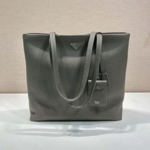 Prada Unisex Leather Tote-Bamboo Gray 2VG1302BBE