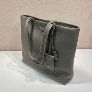 Prada Unisex Leather Tote-Bamboo Gray 2VG1302BBE