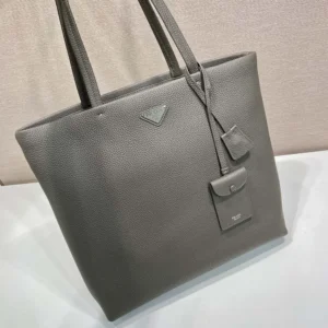 Prada Unisex Leather Tote-Bamboo Gray 2VG1302BBE