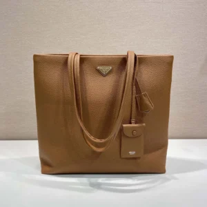 Prada Unisex Leather Tote-Brown 2VG1302BBE
