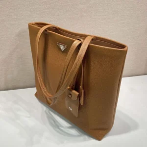 Prada Unisex Leather Tote-Brown 2VG1302BBE