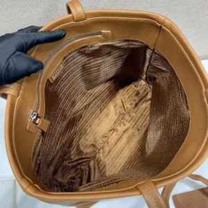 Prada Unisex Leather Tote-Brown 2VG1302BBE