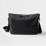 Prada Unisex Medium Leather Shoulder Bag-Black 2VH182