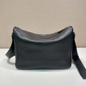 Prada Unisex Medium Leather Shoulder Bag-Black 2VH182