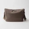 Prada Unisex Medium Leather Shoulder Bag-Gray 2VH182