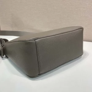 Prada Unisex Medium Leather Shoulder Bag-Gray 2VH182