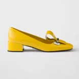 Prada Women Brushed Leather Pumps-Yellow 1I963N055F0377FD035