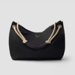 Prada Women Mariner Large Re-Nylon Shoulder Bag-Black 1BC244