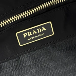 Prada Women Mariner Large Re-Nylon Shoulder Bag-Black 1BC244