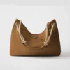 Prada Women Mariner Large Re-Nylon Shoulder Bag-Brown 1BC244
