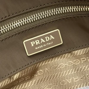 Prada Women Mariner Large Re-Nylon Shoulder Bag-Brown 1BC244
