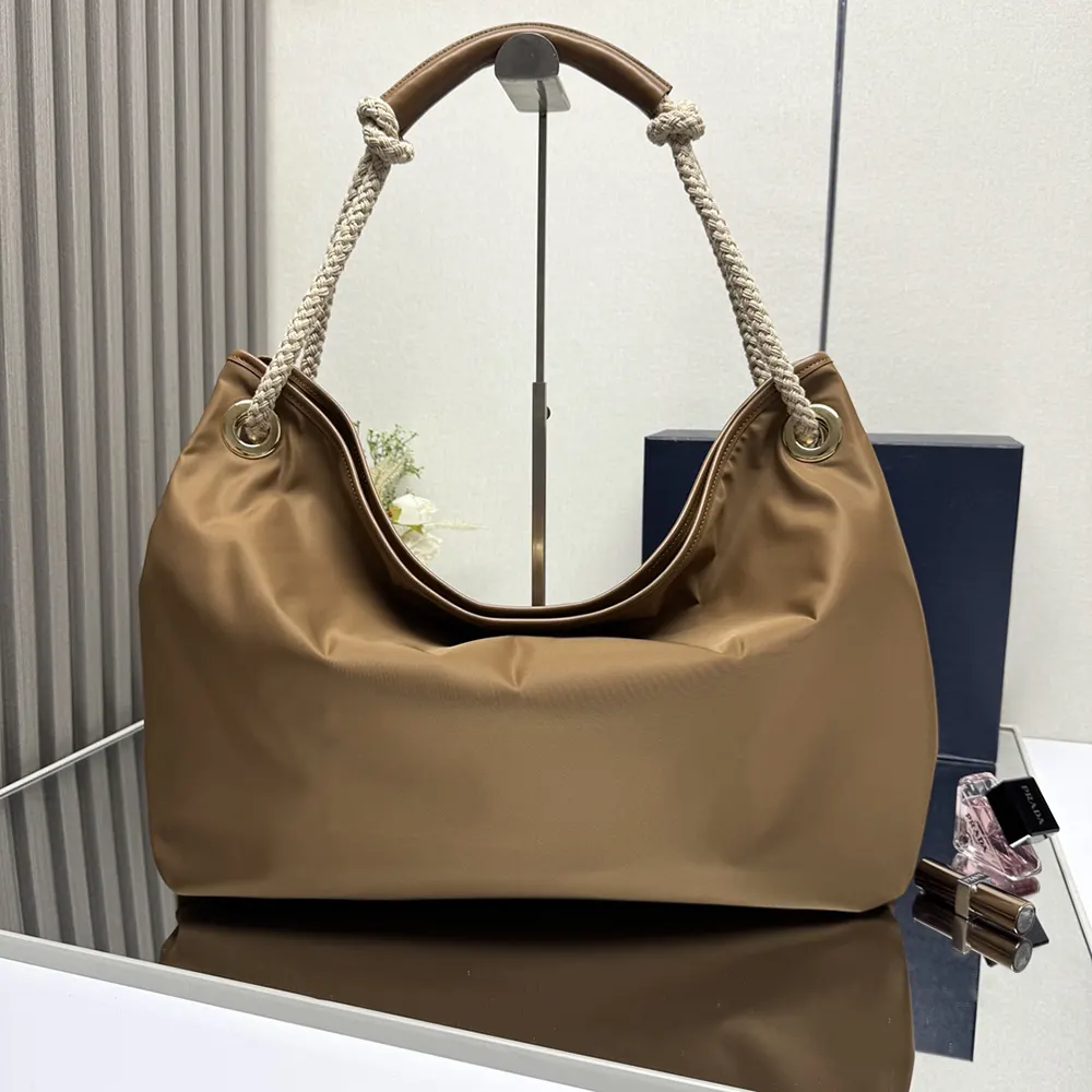 Prada Women Mariner Large Re-Nylon Shoulder Bag-Brown 1BC244 3 Prada Women Mariner Large Re-Nylon Shoulder Bag-Brown 1BC244