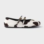 Prada Women Printed Leather Ballerinas 1F794NASAF0G3NFD005