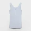 Prada Women Ribbed Knit Top-Blue 39576L14L0