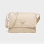 Prada Women Small Padded Re-Nylon Shoulder Bag-Beige