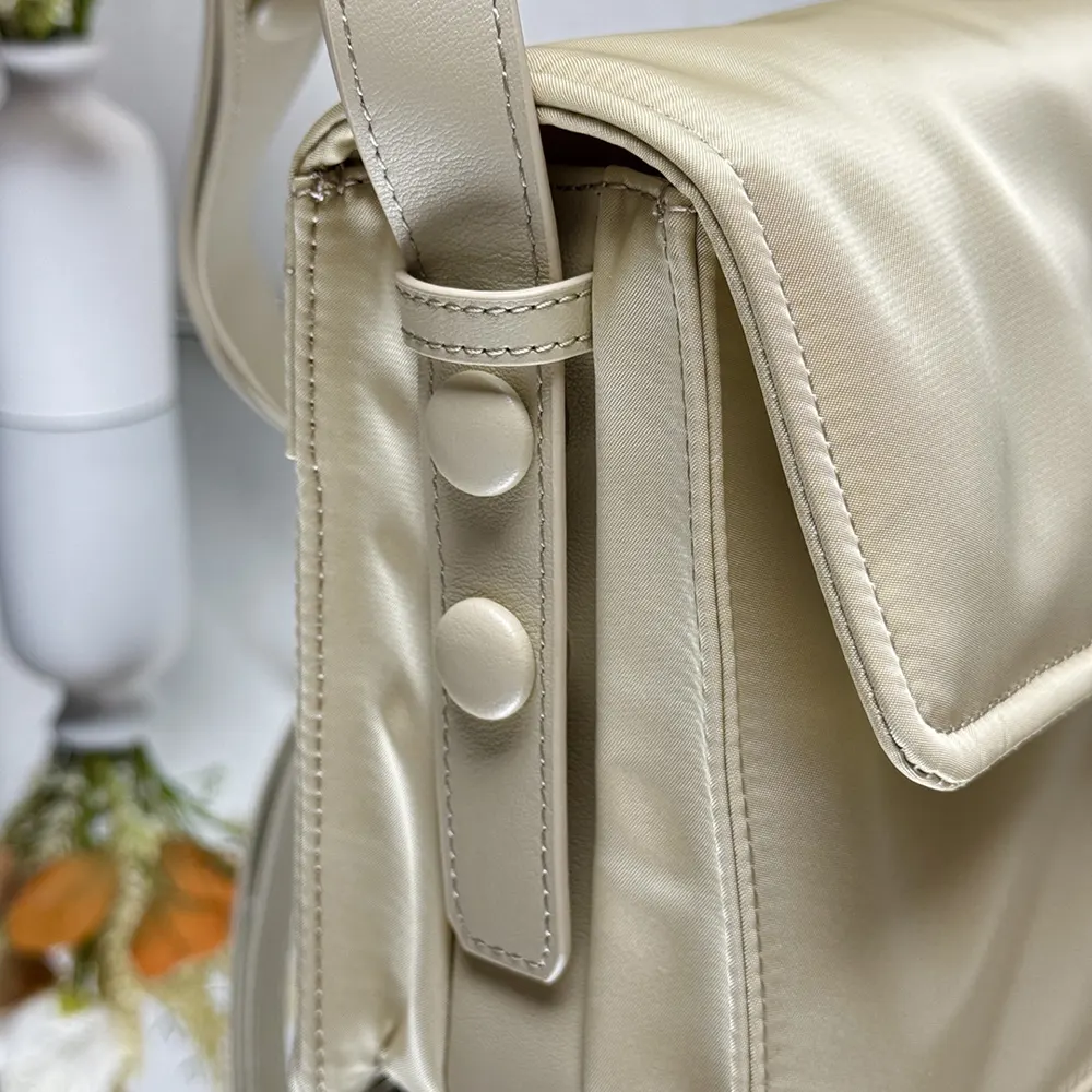 Prada Women Small Padded Re-Nylon Shoulder Bag-Beige 8 Prada Women Small Padded Re-Nylon Shoulder Bag-Beige