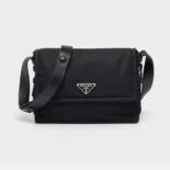 Prada Women Small Padded Re-Nylon Shoulder Bag-Black