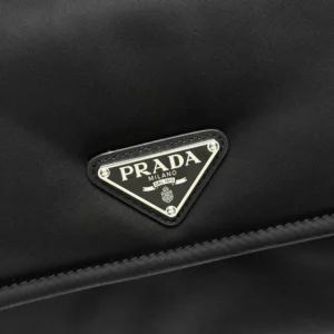 Prada Women Small Padded Re-Nylon Shoulder Bag-Black