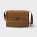 Prada Women Small Padded Re-Nylon Shoulder Bag-Brown